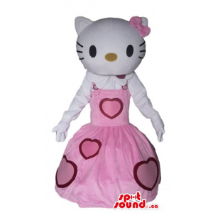 Hello Kitty en rosa vestido...