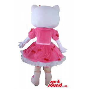 Hello Kitty in a pink dress...