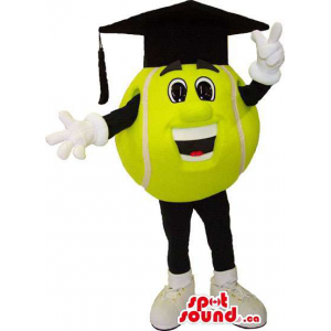 Yellow Tennis Ball Mascot...