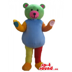 Colorful Teddy Bear Mascot...