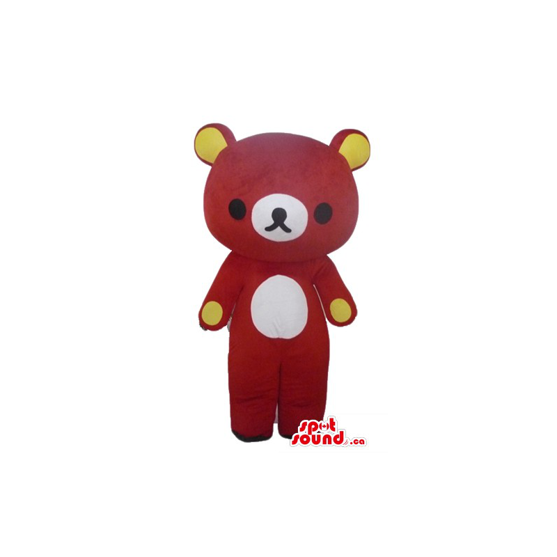 Cute red bear cartoon character Mascot costume fancy dress - SpotSound  Mascots in Canada / US / Latin America Sizes L (175-180CM)