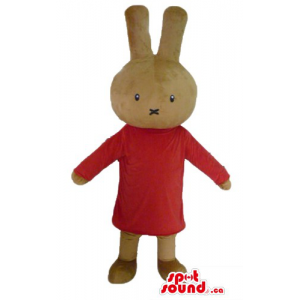 Brown rabbit in red robe...