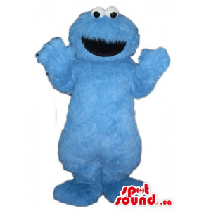 Blue monster Elmo cartoon...