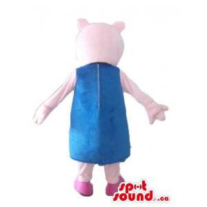 Peppa Pig in blue robe...