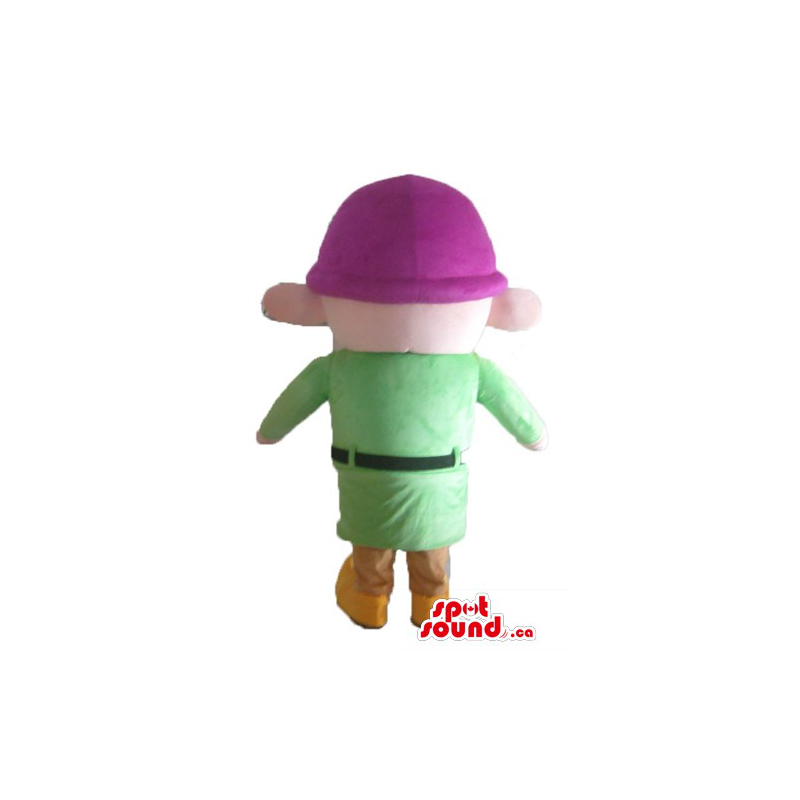 Seven dwarfs green dress cartoon character Mascot costume - SpotSound ...