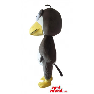 Gray Crow Bird yellow beak...