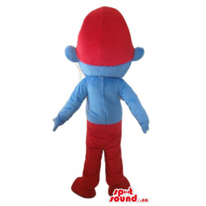 Smurf in red pants and hat...