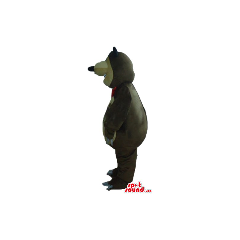 Osito de peluche en rojo pajarita de la mascota del personaje de dibujos  animados de vestuario - SpotSound Mascotas en Canadá / Tamaño L (175-180 CM)