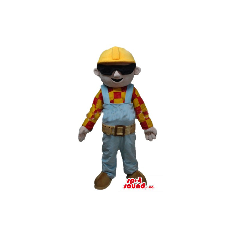 Bob Builder cartoon character Mascot costume fancy dress - SpotSound  Mascots in Canada / US / Latin America Sizes L (175-180CM)