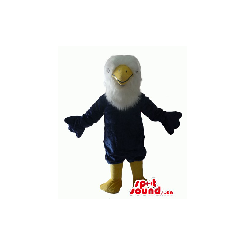 Black and white Eagle Bird Mascot costume character fancy dress