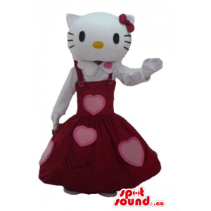 Hello Kitty en rojo vestido...