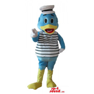Blue duck cartoon character...