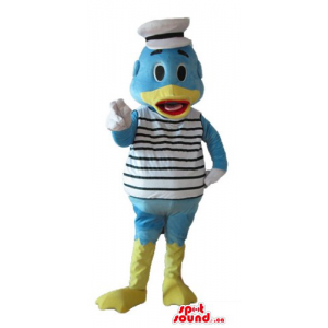 Mascote pato azul cartoon...