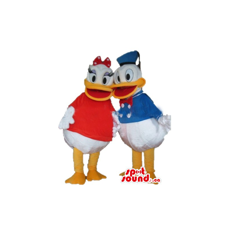 Donald personaje de dibujos animados del pato mascota del disfraz -  SpotSound Mascotas en Canadá / Estados Unidos mascota / Lati Tamaño L  (175-180 CM)