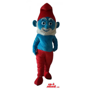 Old Smurf in red hat and...