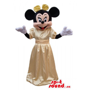 Miney Mouse in golden dress...