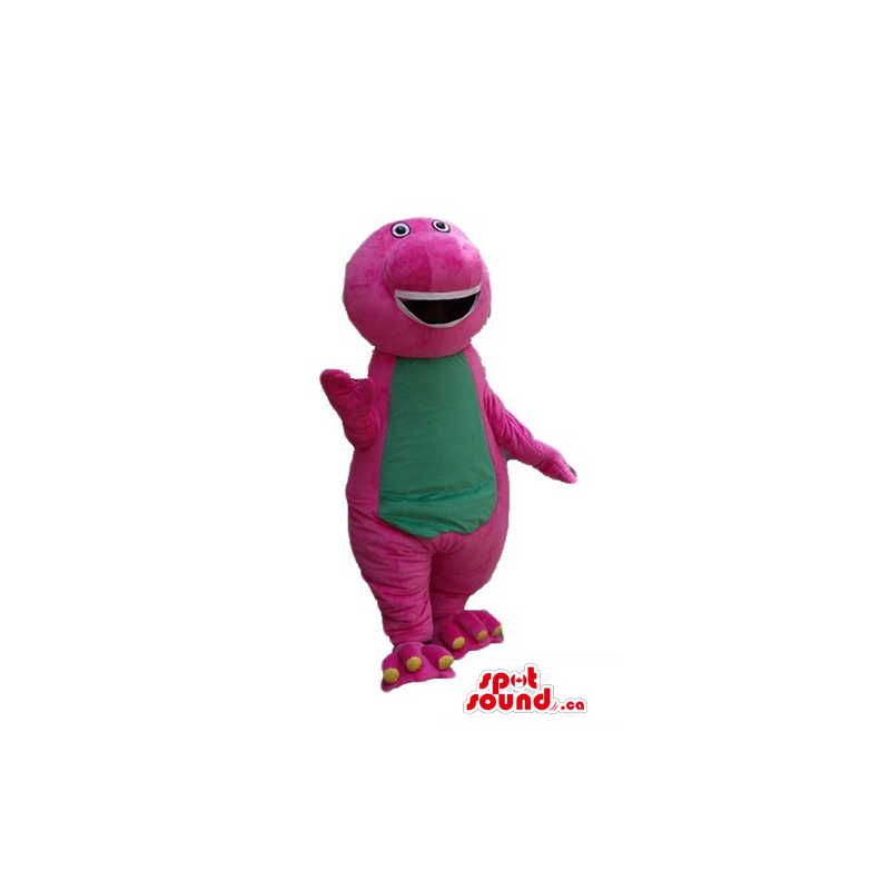 Barney pink cartoon character Mascot costume fancy dress - SpotSound  Mascots in Canada / US / Latin America Sizes L (175-180CM)