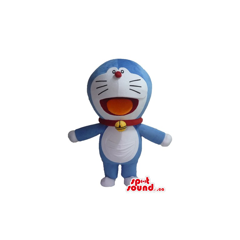 Hot Doraemon blue cat cartoon character Mascot costume - SpotSound Mascots  in Canada / US / Latin America Sizes L (175-180CM)