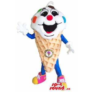 Customised Ice-Cream Mascot With Logo And Colors