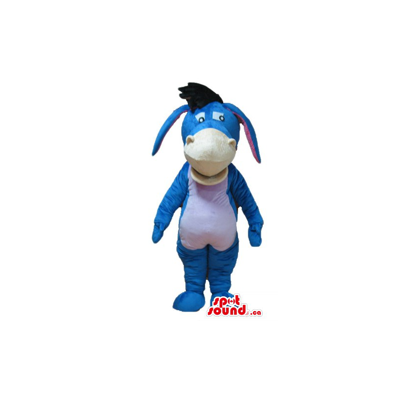 Blue donkey cartoon character Mascot costume fancy dress - SpotSound  Mascots in Canada / US / Latin America Sizes L (175-180CM)