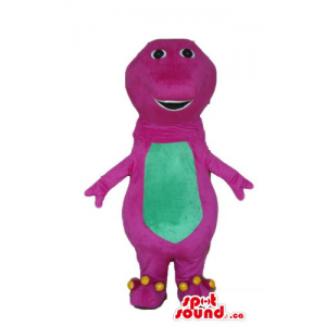 Barney rosa dinossauro dos desenhos animados da mascote do caráter