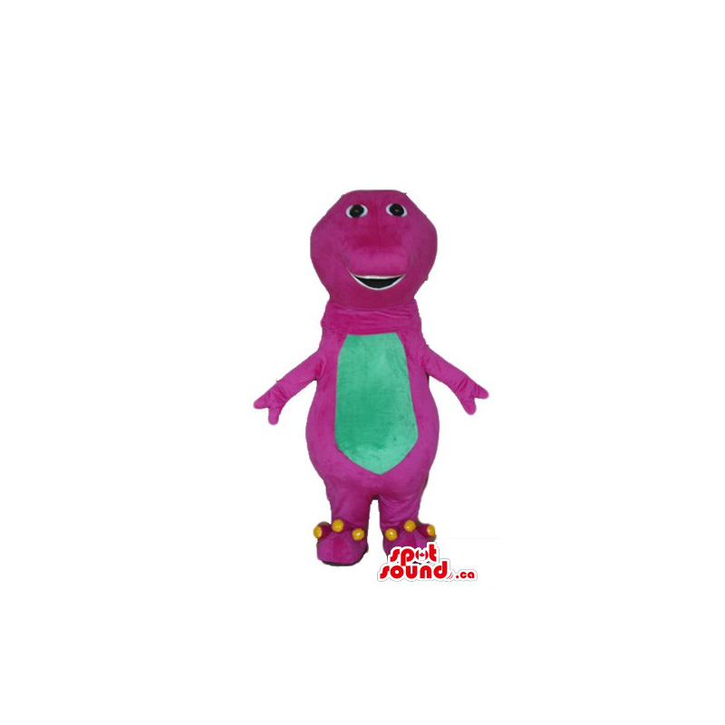 Barney rosa dinossauro dos desenhos animados da mascote do caráter