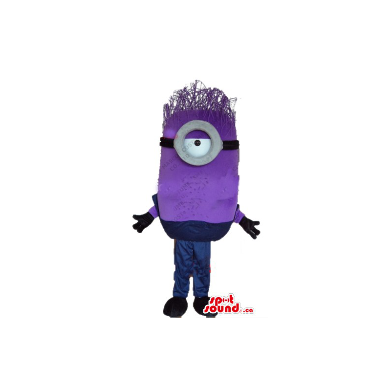 One-eyed purple Minion cartoon character Mascot costume - SpotSound Mascots  in Canada / US / Latin America Sizes L (175-180CM)