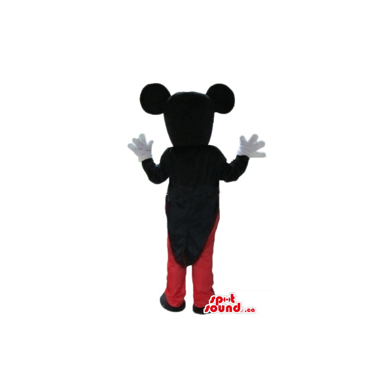 Mickey Mouse in red trousers cartoon character Mascot costume ...