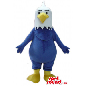 Blue and white Bird Mascot...