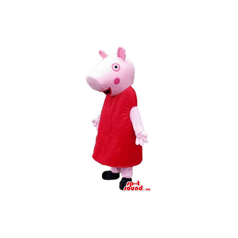 Peppa Pig no vestido dos desenhos animados da mascote do personagem traje  vermelho - SpotSound Mascotes no Canadá / mascote US / Cortar L (175-180CM)