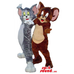 Feliz Tom e Jerry mascote...