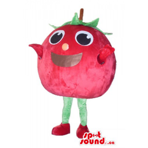 Red Apple Fruit Mascot...