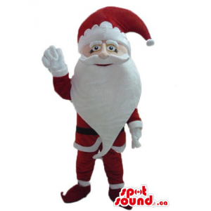 Cute Santa Claus with long...