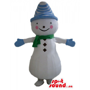 White Snowboy in blue...