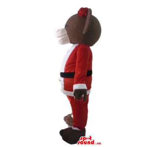 Brown Teddy Bear Santa...
