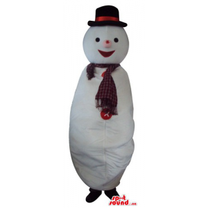 Happy Snowman in black and...