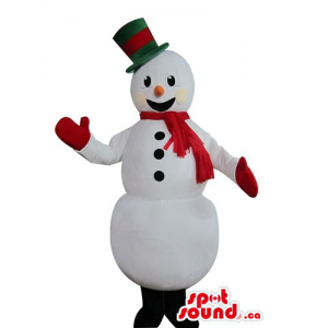 Boneco de neve feliz no...