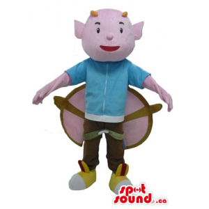 Peppa Pig na veste desenhos animados da mascote do personagem traje  vermelho - SpotSound Mascotes no Canadá / mascote US / masco Cortar L  (175-180CM)