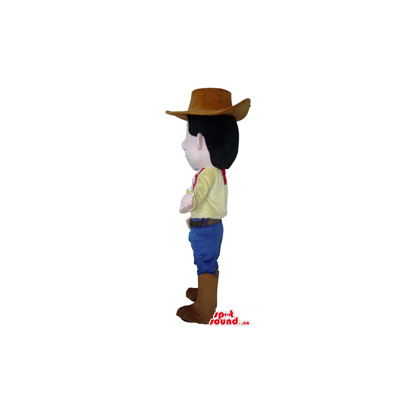 Sheriff in brown hat and boots Cartoon character Mascot costume - SpotSound  Mascots in Canada / US / Latin America Sizes L (175-180CM)