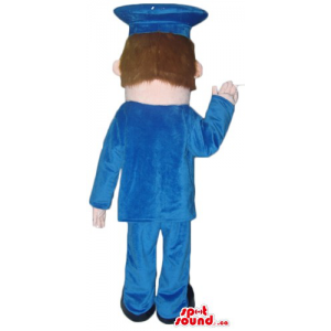 Postman Pat in blue dress...