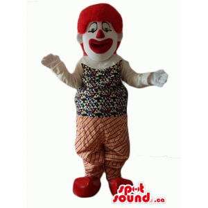 Puffy unhappy clown costume...